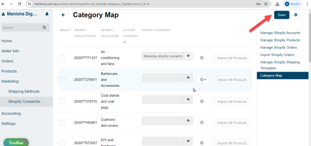 Assign categories