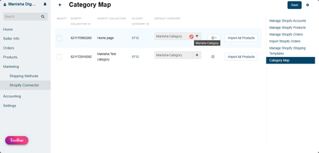Mapped categories