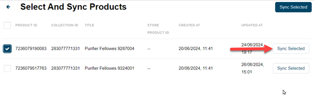 Sync products