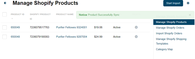 Manage products