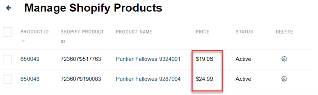 Updated products